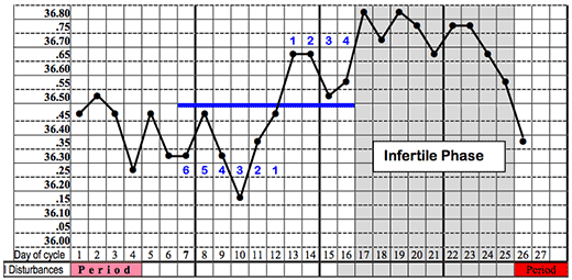 A completed chart.